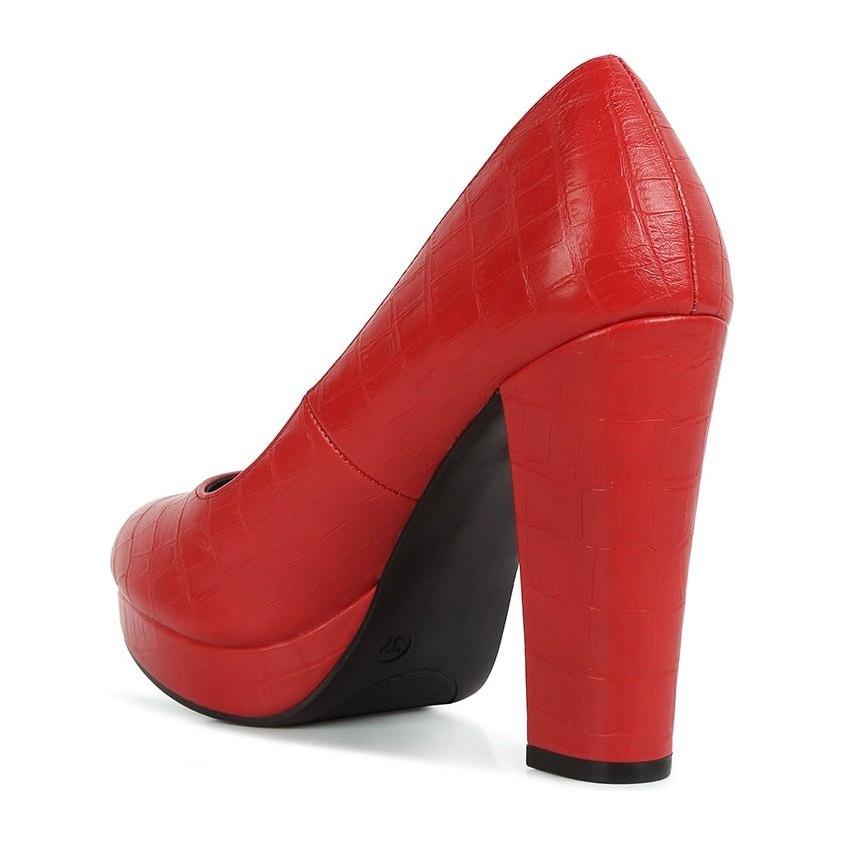 High block heel pumps best sale