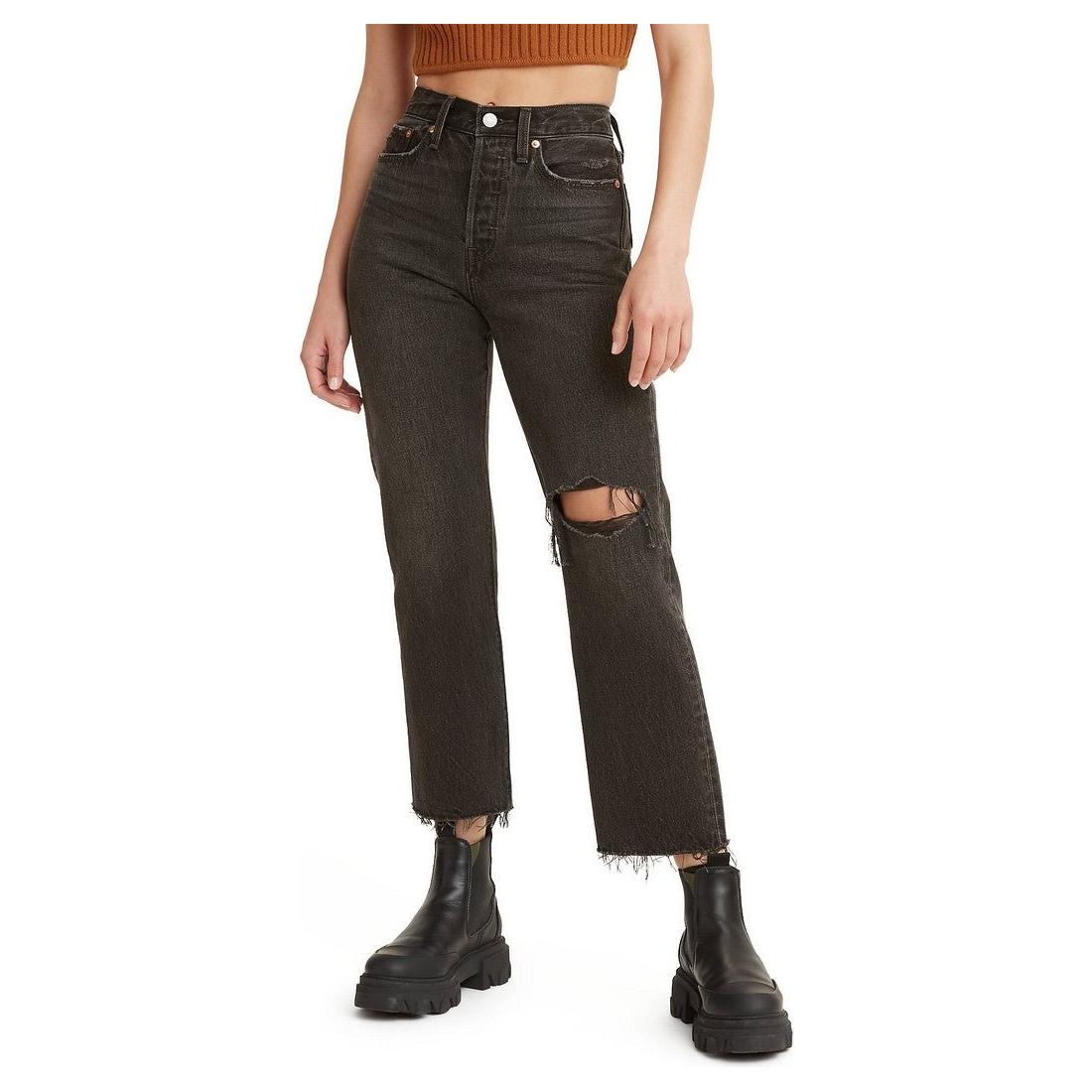 Levis wedgie best sale jeans black