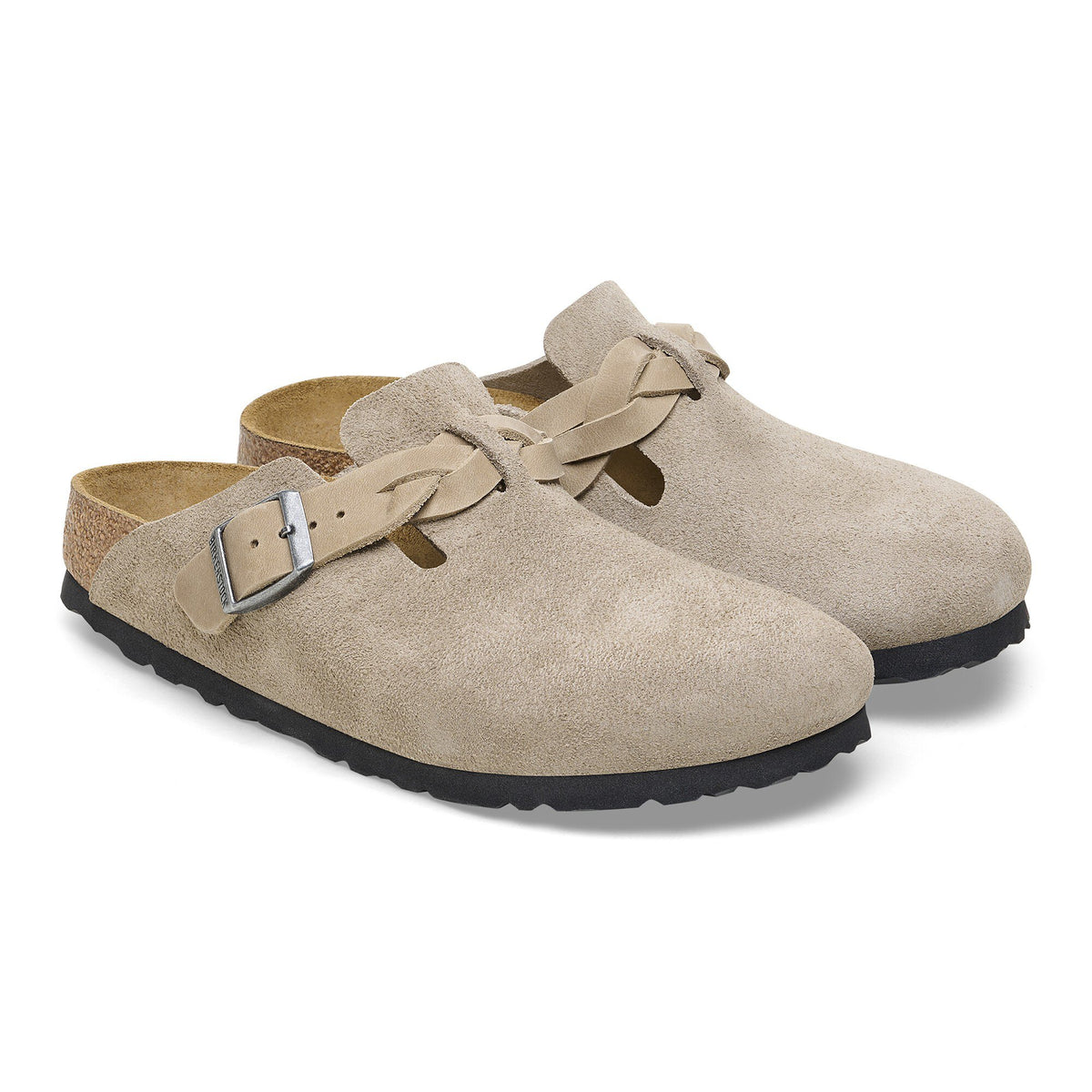 Birkenstock Boston Braided Suede Leather