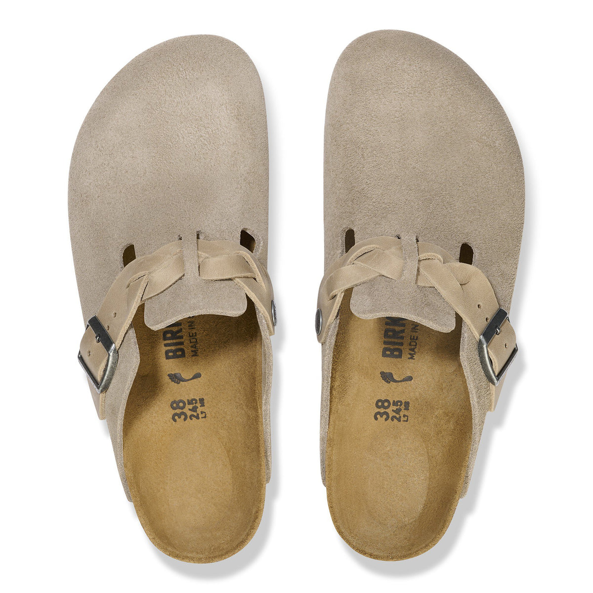 Birkenstock Boston Braided Suede Leather