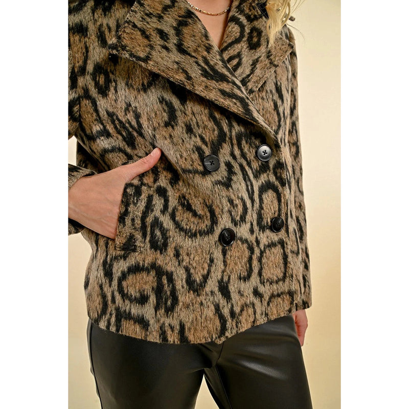 Molly Bracket Leopard Paletot Jacket