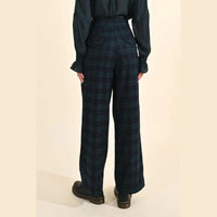 Molly Bracken - Wide Leg Checked Pants