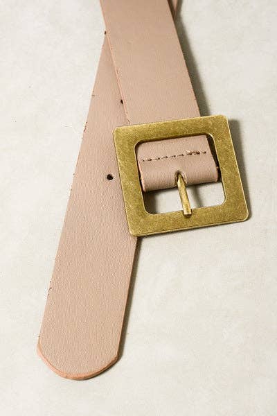 Oversized Square Buckle Belt