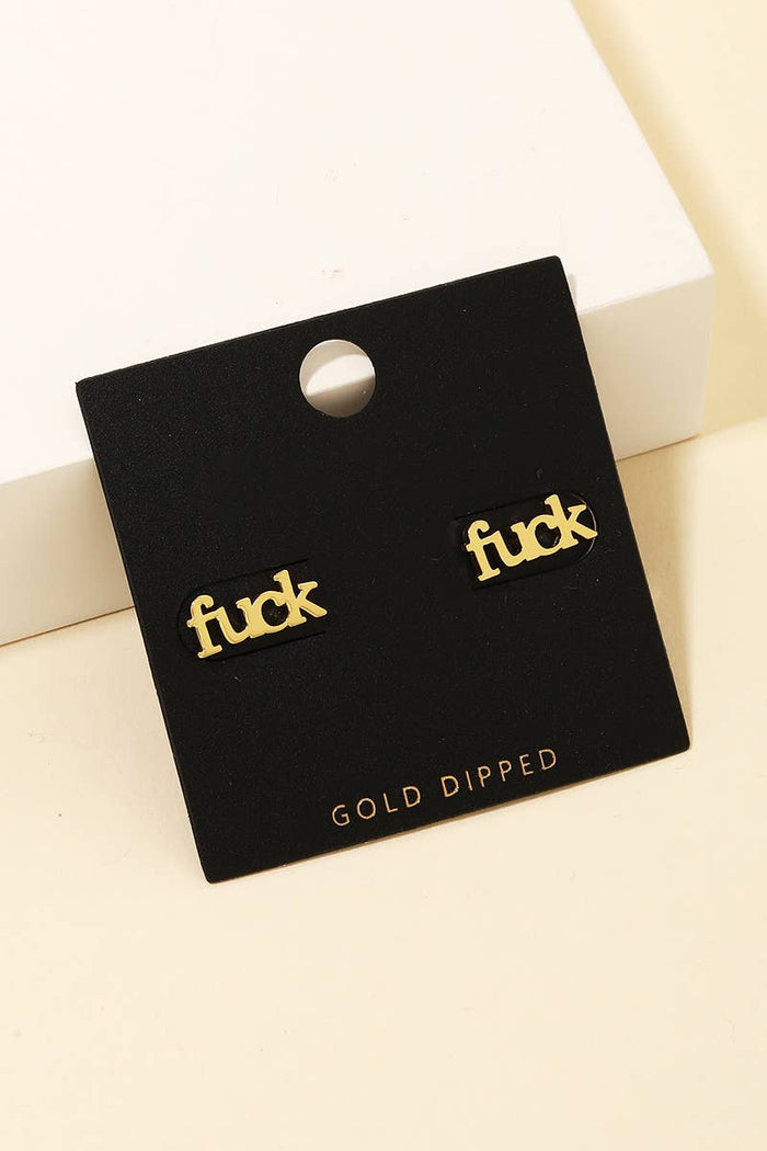 Mini Fuck Stud Earrings