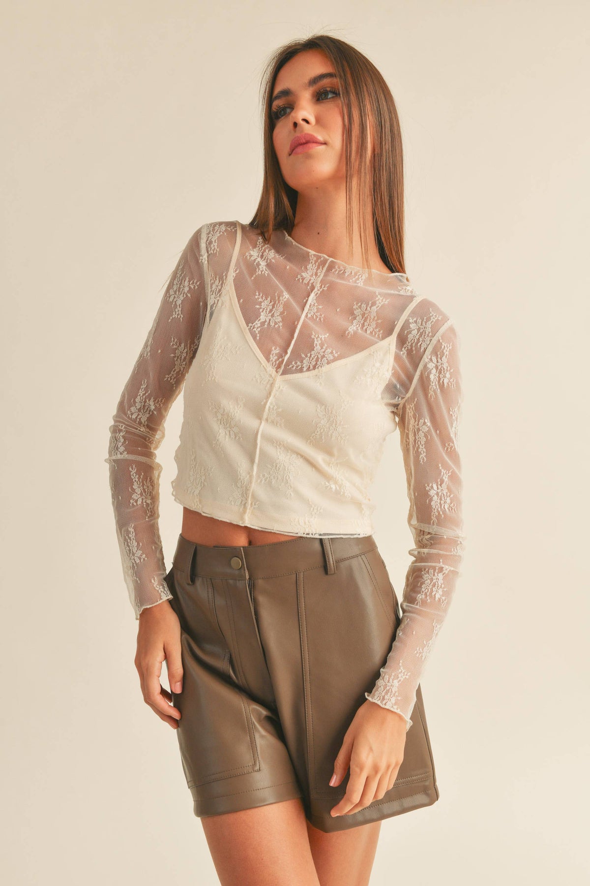 Long Sleeve Lace Top