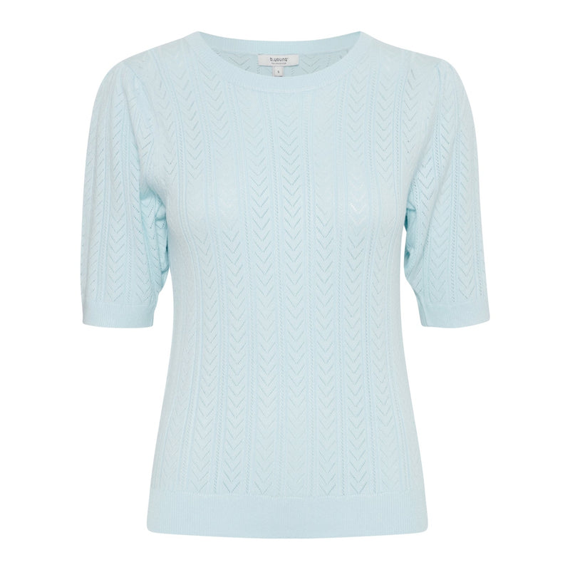 b.young Pointelle Knit Short Sleeve Jumper