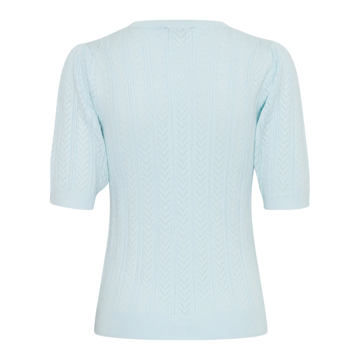 b.young Pointelle Knit Short Sleeve Jumper