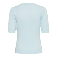 b.young Pointelle Knit Short Sleeve Jumper