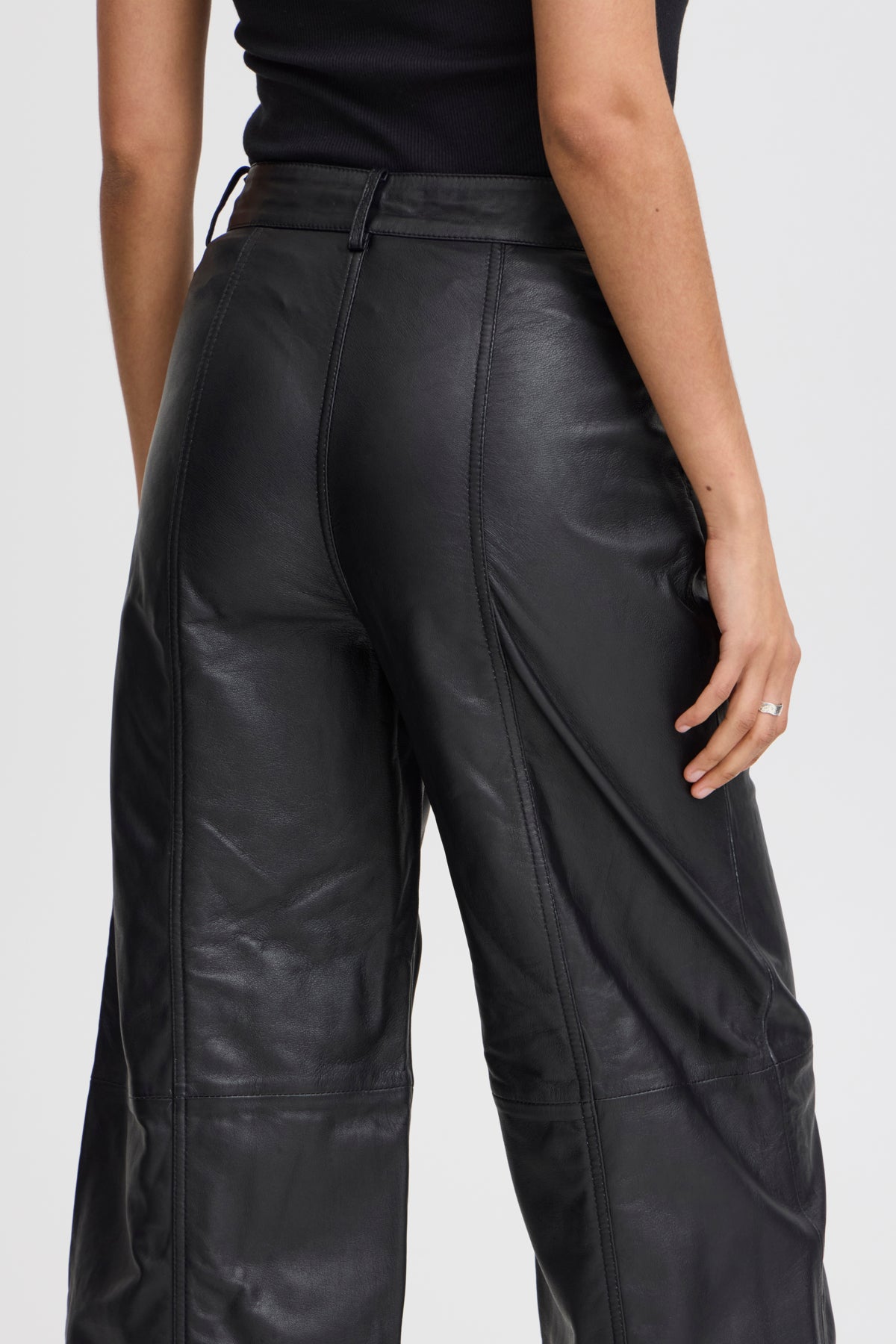 b.young Daran Crop Leather Pants