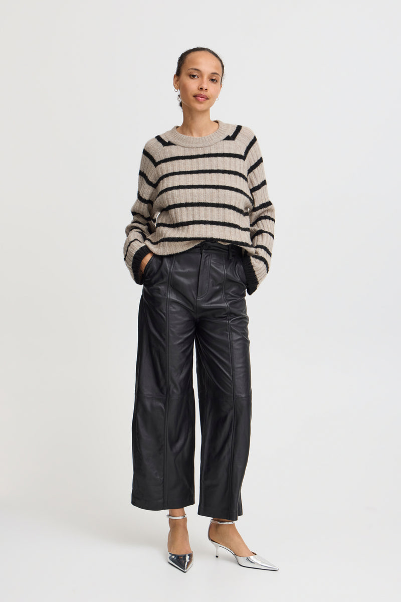 b.young Daran Crop Leather Pants