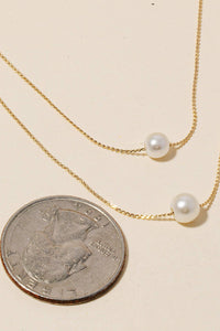 Layered Mixed Dainty Chains Pearl Charm Necklace