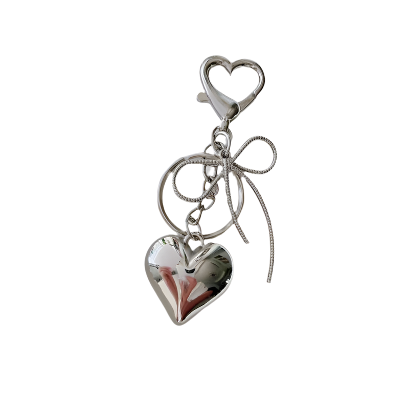 Heart & Bow Charm Keychain