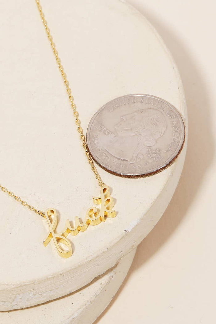 Handwritten Fuck Pendant Necklace