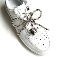 Shoelace Charm Jewels Silver Bow Heart 