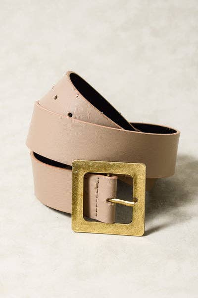 Oversized Square Buckle Belt