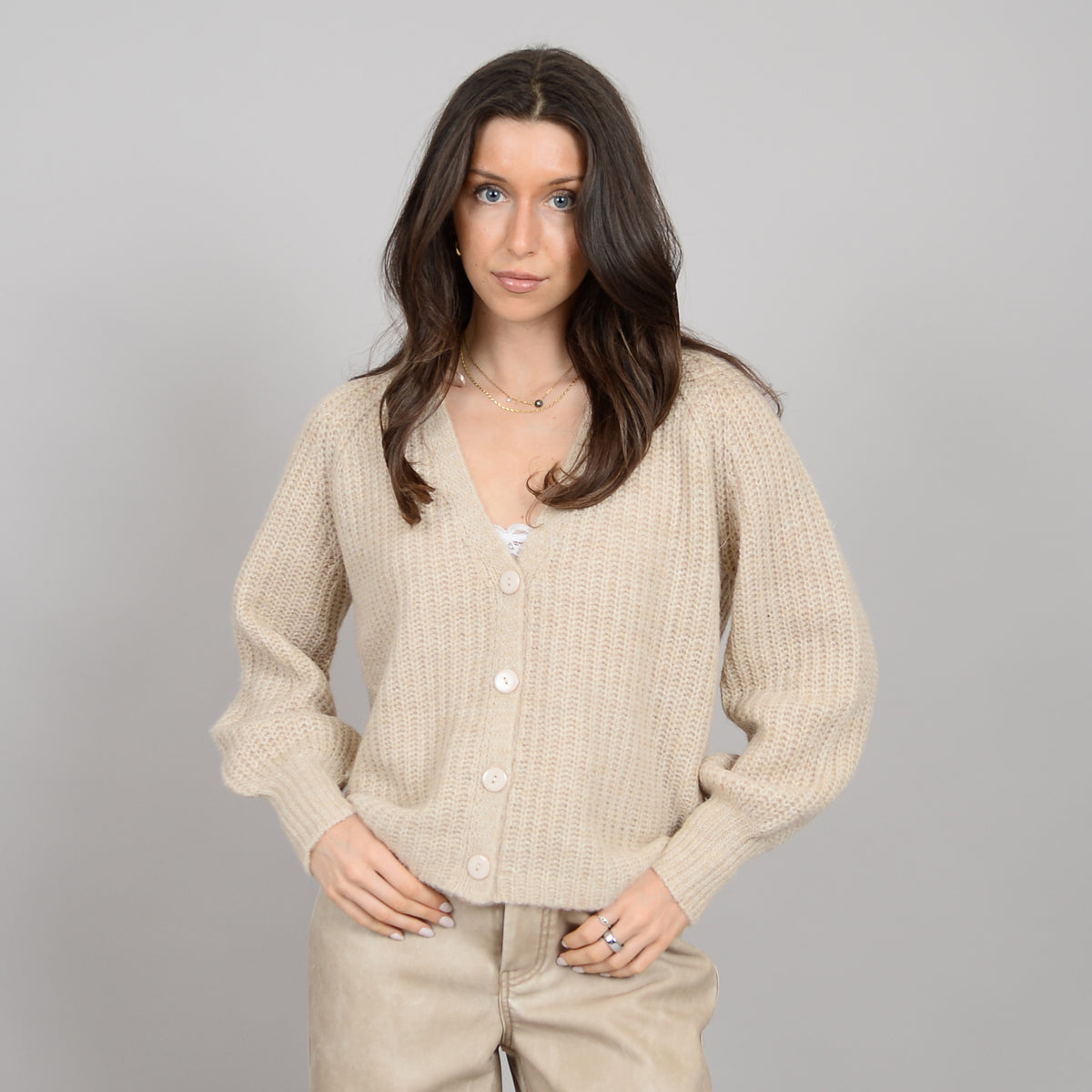 Lola's Room Loretta Raglan Sleeve V-Neck Cardigan