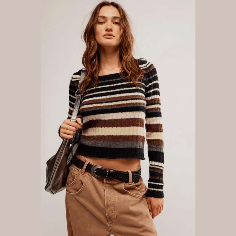 Free People Lumen Stripe Pullover 