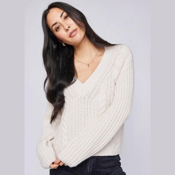 Gentle Fawn Octivia Cable V-Neck Knit