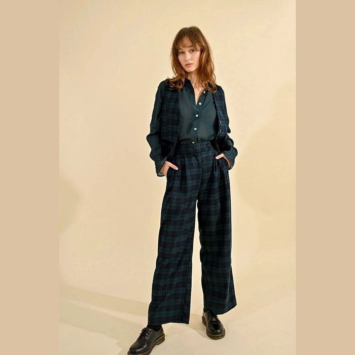 Molly Bracken - Wide Leg Checked Pants