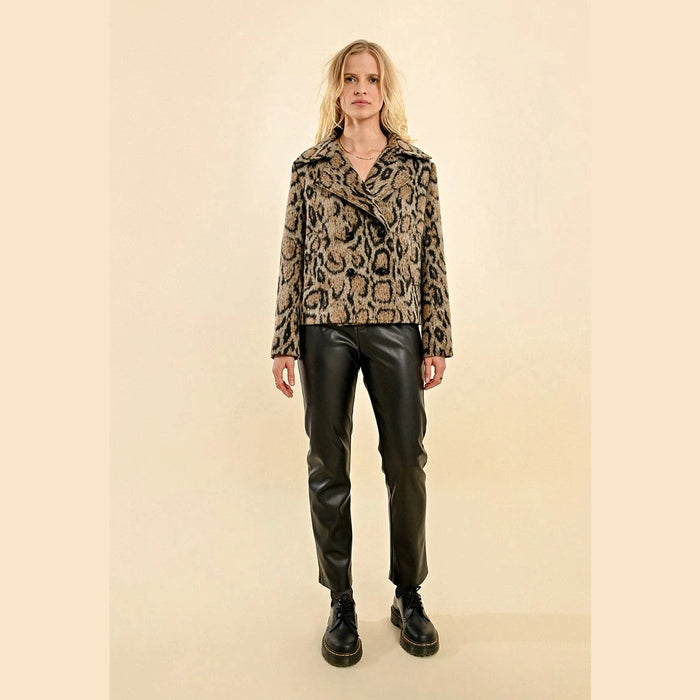 Molly Bracket Leopard Paletot Jacket