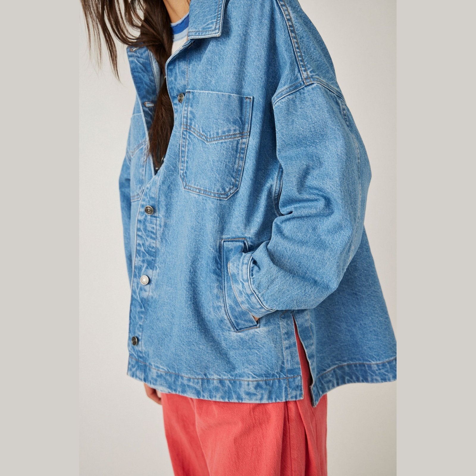 Free People Madison City Denim Jacket