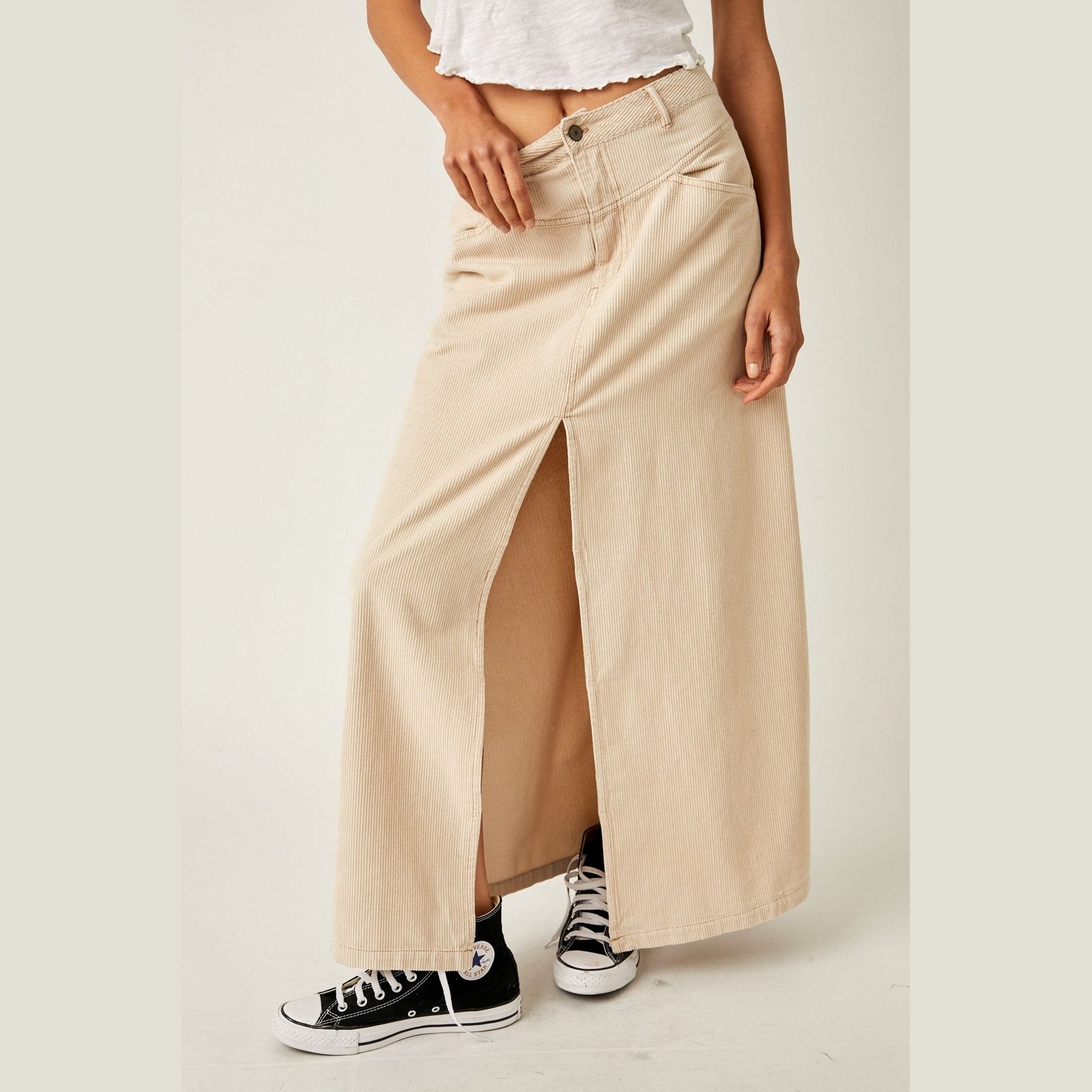 Beige skirt cord best sale