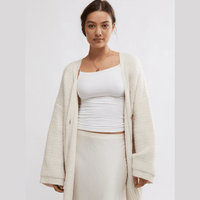 Free People Herringbone Stitch Cardigan