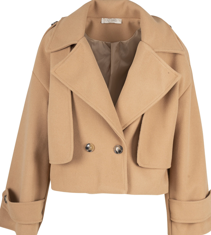 Astrid Cropped Camel Jacket