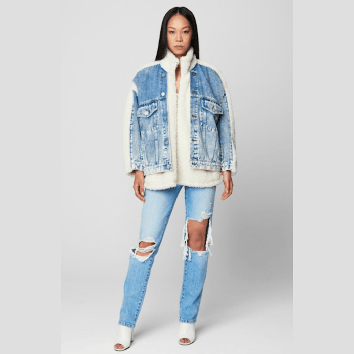 BlankNYC Bear Hug Denim and Sherpa Jacket