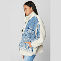 BlankNYC Bear Hug Denim and Sherpa Jacket