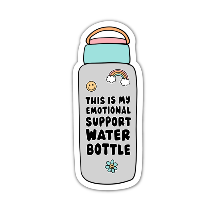 Emotional Support Water Bottle Vinyl Sticker