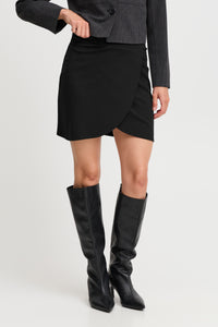 b.young Parrin Wrap Mini Skirt