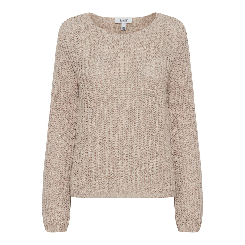 b.young Loose Knit Mara Long Sleeve Top