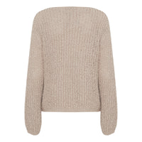 b.young Loose Knit Mara Long Sleeve Top