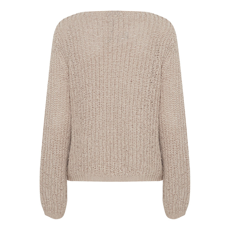 b.young Loose Knit Mara Long Sleeve Top