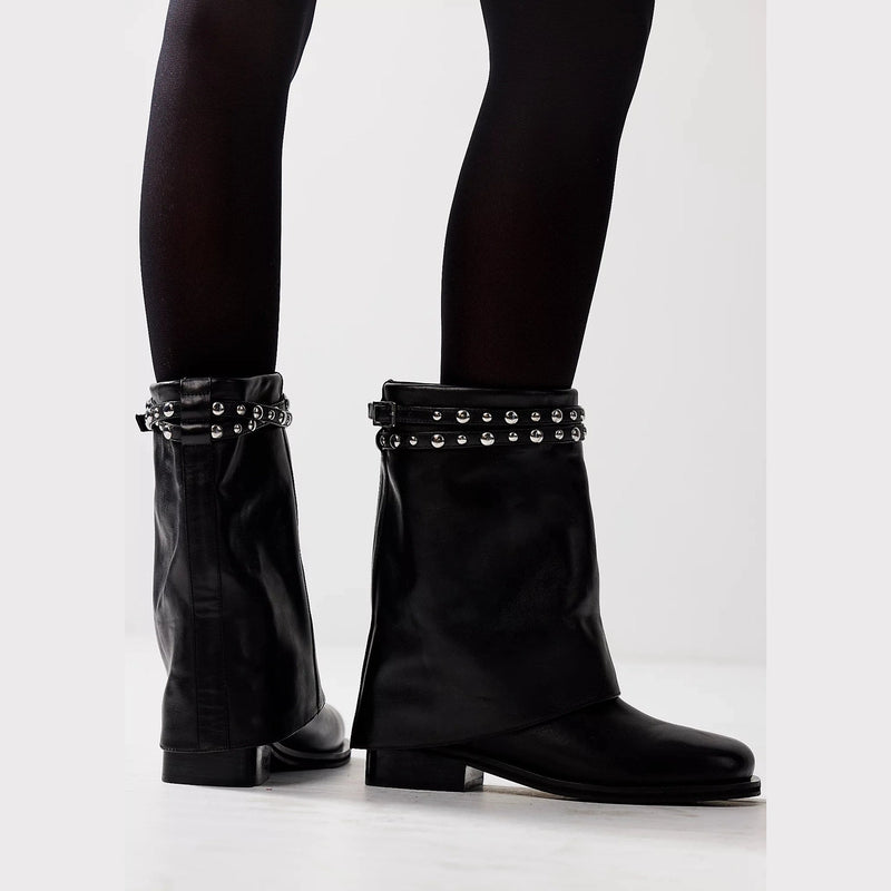 Free People Scorpio Studded Foldover Boots