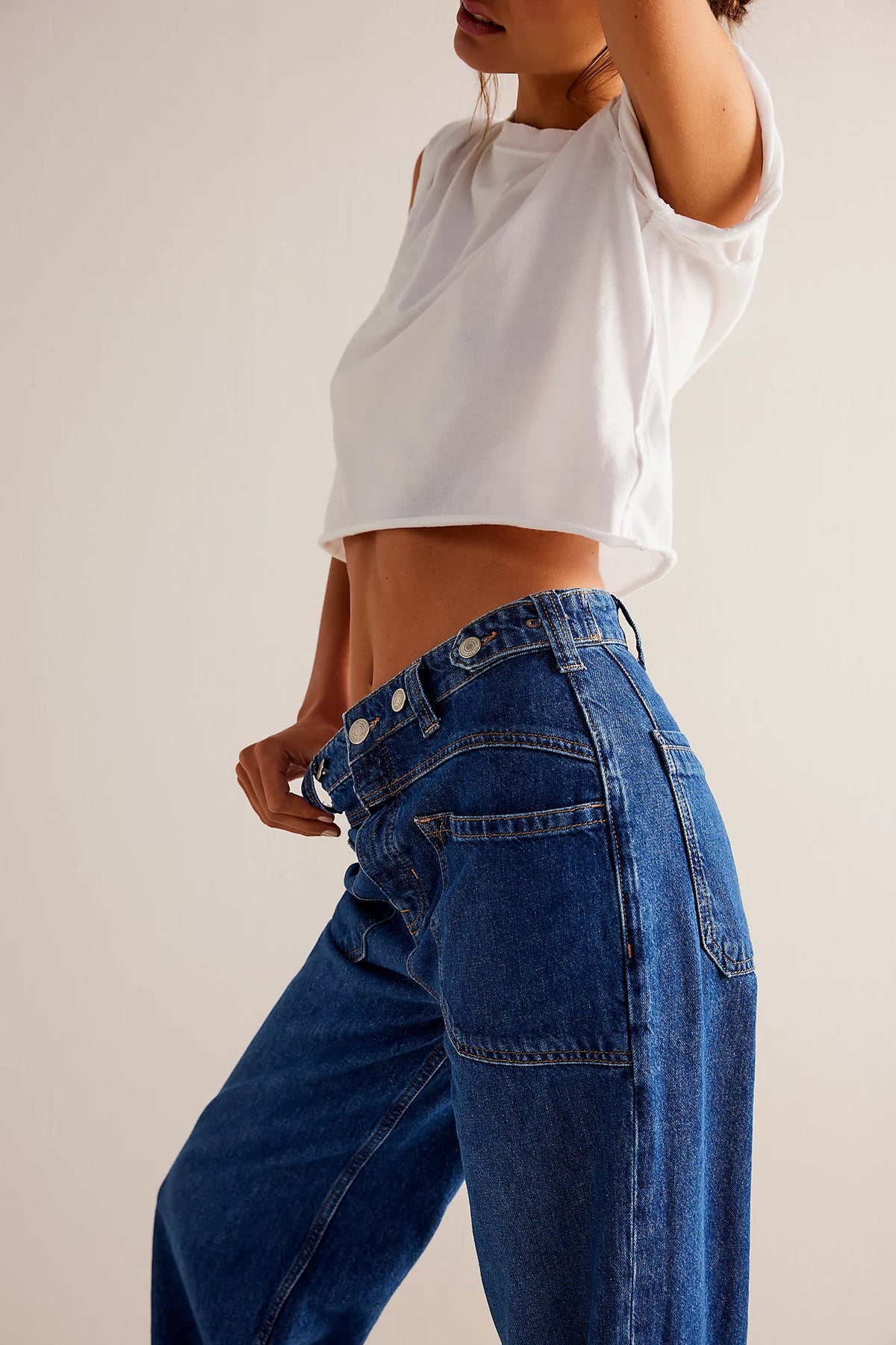 Free People Palmer Cuffed Jean Tunnel Vision