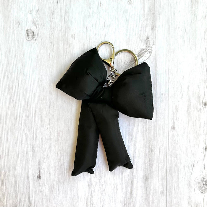 Puff Ribbon-Bow Keychain