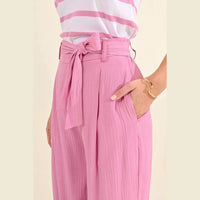 Molly Bracken Pink Belted Pants