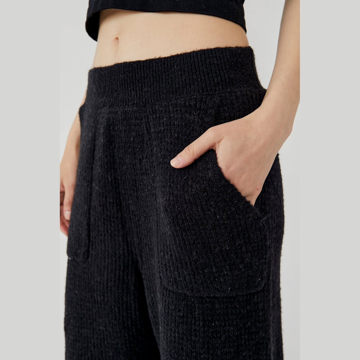 🔥FREE PEOPLE Intimately Cozy Cool Lounge Distressed Flare Pant Sapphire 🔥